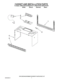 06 - Cabinet And Installation Parts parts for Whirlpool Microwave WMH2175XVT1 from AppliancePartsPros.com