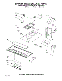 03 - Interior And Ventilation Parts parts for Whirlpool Microwave WMH2205XVS1 from AppliancePartsPros.com
