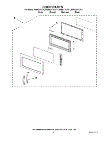 02 - Door Parts parts for Whirlpool Microwave WMH2175XVB1 from AppliancePartsPros.com