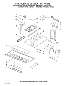03 - Interior And Ventilation Parts parts for Whirlpool Microwave WMH1163XVD0 from AppliancePartsPros.com
