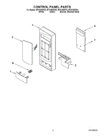 02 - Control Panel Parts parts for Whirlpool Microwave MT4155SPB4 from AppliancePartsPros.com
