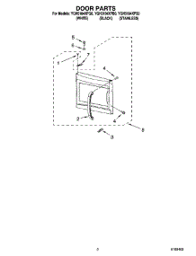 02 - Door Parts parts for Whirlpool Microwave YGH5184XPQ0 from AppliancePartsPros.com