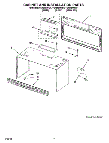 06 - Cabinet And Installation Parts parts for Whirlpool Microwave YGH5184XPS0 from AppliancePartsPros.com