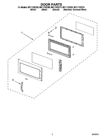 02 - Door Parts parts for Whirlpool Microwave MH1170XST0 from AppliancePartsPros.com