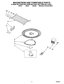 05 - Magnetron And Turntable Parts parts for Whirlpool Microwave MH1170XSQ0 from AppliancePartsPros.com