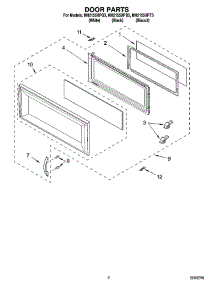 02 - Door Parts parts for Whirlpool Microwave MH2155XPQ3 from AppliancePartsPros.com