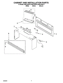 06 - Cabinet And Installation Parts parts for Whirlpool Microwave MH2155XPT3 from AppliancePartsPros.com