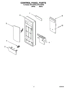 02 - Control Panel Parts parts for Whirlpool Microwave MT4110SPB2 from AppliancePartsPros.com