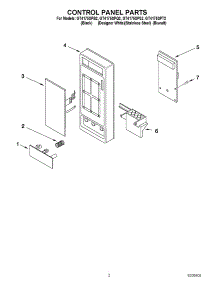 02 - Control Panel Parts parts for Whirlpool Microwave GT4175SPT2 from AppliancePartsPros.com