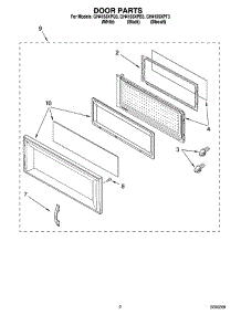 02 - Door Parts parts for Whirlpool Microwave GH4155XPB3 from AppliancePartsPros.com