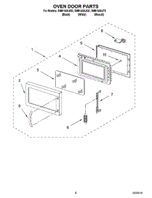 07 - Oven Door Parts parts for Whirlpool Microwave GM8155XJT2 from AppliancePartsPros.com