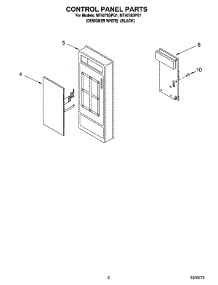 02 - Control Panel Parts parts for Whirlpool Microwave MT4078SPB1 from AppliancePartsPros.com