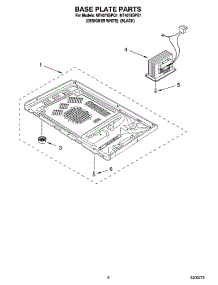 06 - Base Plate Parts parts for Whirlpool Microwave MT4078SPB1 from AppliancePartsPros.com
