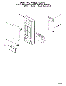 02 - Control Panel Parts parts for Whirlpool Microwave MT4155SPS1 from AppliancePartsPros.com
