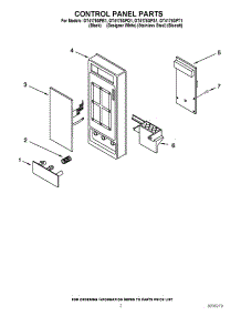 02 - Control Panel Parts parts for Whirlpool Microwave GT4175SPT1 from AppliancePartsPros.com