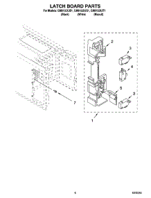 05 - Latch Board Parts parts for Whirlpool Microwave GM8155XJQ1 from AppliancePartsPros.com
