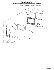 02 - Door Parts parts for Whirlpool Microwave GH5176XPT1 from AppliancePartsPros.com