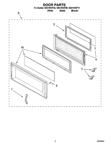 02 - Door Parts parts for Whirlpool Microwave GH4155XPQ2 from AppliancePartsPros.com