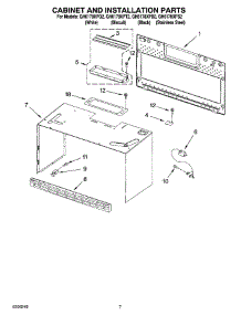 06 - Cabinet And Installation Parts parts for Whirlpool Microwave GH6178XPQ2 from AppliancePartsPros.com
