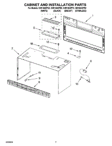 06 - Cabinet And Installation Parts parts for Whirlpool Microwave GH5184XPB2 from AppliancePartsPros.com