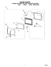 02 - Door Parts parts for Whirlpool Microwave GH6178XPS2 from AppliancePartsPros.com