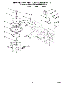 05 - Magnetron And Turntable Parts parts for Whirlpool Microwave GH4155XPT2 from AppliancePartsPros.com
