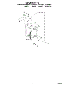 02 - Door Parts parts for Whirlpool Microwave GH5184XPT1 from AppliancePartsPros.com