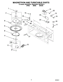 05 - Magnetron And Turntable Parts parts for Whirlpool Microwave GH4155XPB1 from AppliancePartsPros.com