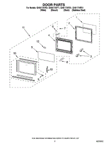 02 - Door Parts parts for Whirlpool Microwave GH6177XPS1 from AppliancePartsPros.com