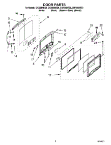 02 - Door Parts parts for Whirlpool Microwave GH7208XRS0 from AppliancePartsPros.com