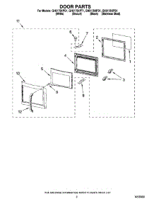 02 - Door Parts parts for Whirlpool Microwave GH6178XPT1 from AppliancePartsPros.com