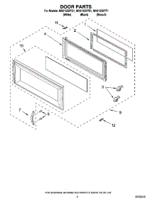 02 - Door Parts parts for Whirlpool Microwave MH2155XPT1 from AppliancePartsPros.com