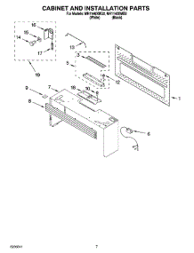 06 - Cabinet And Installation Parts parts for Whirlpool Microwave MH1140XMQ2 from AppliancePartsPros.com