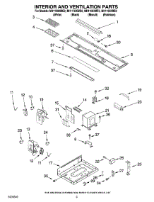 03 - Interior And Ventilation Parts parts for Whirlpool Microwave MH1150XMS2 from AppliancePartsPros.com