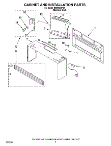06 - Cabinet And Installation Parts parts for Whirlpool Microwave MH2155XPS1 from AppliancePartsPros.com