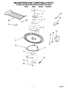 05 - Magnetron And Turntable Parts parts for Whirlpool Microwave MH3185XPS0 from AppliancePartsPros.com