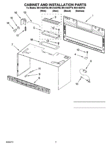 06 - Cabinet And Installation Parts parts for Whirlpool Microwave MH3185XPS0 from AppliancePartsPros.com