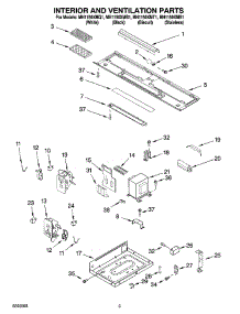 03 - Interior And Ventilation Parts parts for Whirlpool Microwave MH1150XMS1 from AppliancePartsPros.com