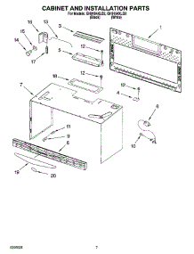 06 - Cabinet And Installation Parts parts for Whirlpool Microwave GH9184XLQ2 from AppliancePartsPros.com