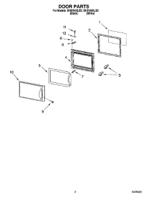 02 - Door Parts parts for Whirlpool Microwave GH9184XLB2 from AppliancePartsPros.com