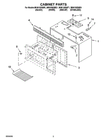 03 - Cabinet Parts parts for Whirlpool Microwave MH6150XMT1 from AppliancePartsPros.com