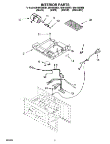 05 - Interior Parts parts for Whirlpool Microwave MH6150XMT1 from AppliancePartsPros.com