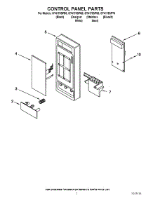 02 - Control Panel Parts parts for Whirlpool Microwave GT4175SPS0 from AppliancePartsPros.com