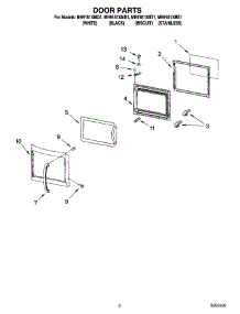 02 - Door Parts parts for Whirlpool Microwave MH9181XMS1 from AppliancePartsPros.com