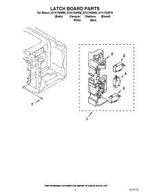 04 - Latch Board Parts parts for Whirlpool Microwave GT4175SPQ0 from AppliancePartsPros.com