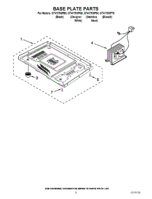 06 - Base Plate Parts parts for Whirlpool Microwave GT4175SPQ0 from AppliancePartsPros.com