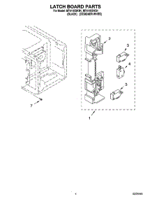 04 - Latch Board Parts parts for Whirlpool Microwave MT4145SKB1 from AppliancePartsPros.com