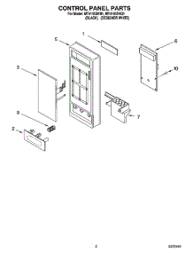 02 - Control Panel Parts parts for Whirlpool Microwave MT4145SKQ1 from AppliancePartsPros.com
