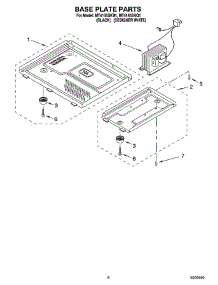 06 - Base Plate Parts parts for Whirlpool Microwave MT4145SKQ1 from AppliancePartsPros.com
