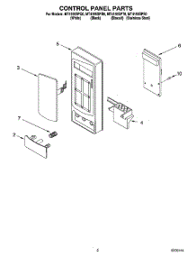02 - Control Panel Parts parts for Whirlpool Microwave MT4155SPB0 from AppliancePartsPros.com
